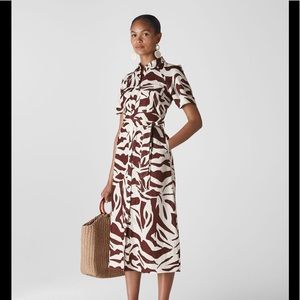 Whistles Graphic Zebra Shirt Dress NWT 10
